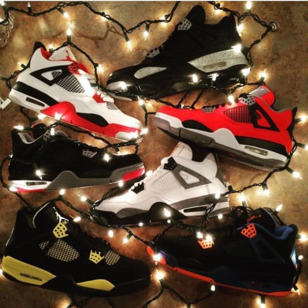 Air Jordan 4 Fire Red x Thunder x Oreo x guirlandes lumineuses - @jm_sneakers