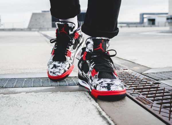 jordan 4 tattoo on feet