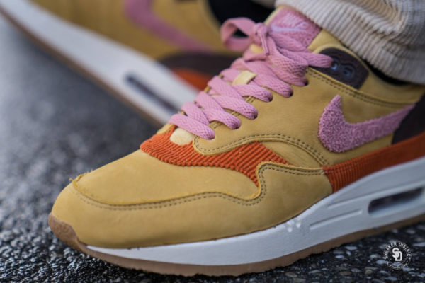 Air Max 87 PRM Crepe en daim jaune doré et corduroy orange (2)