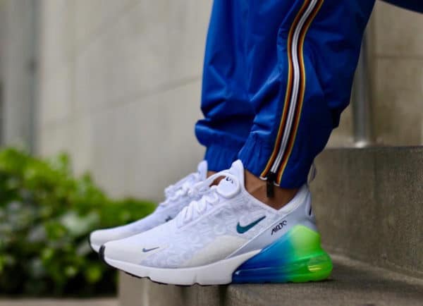 Nike Air Max 270 SE Allover Print White Explosion Green Yellow