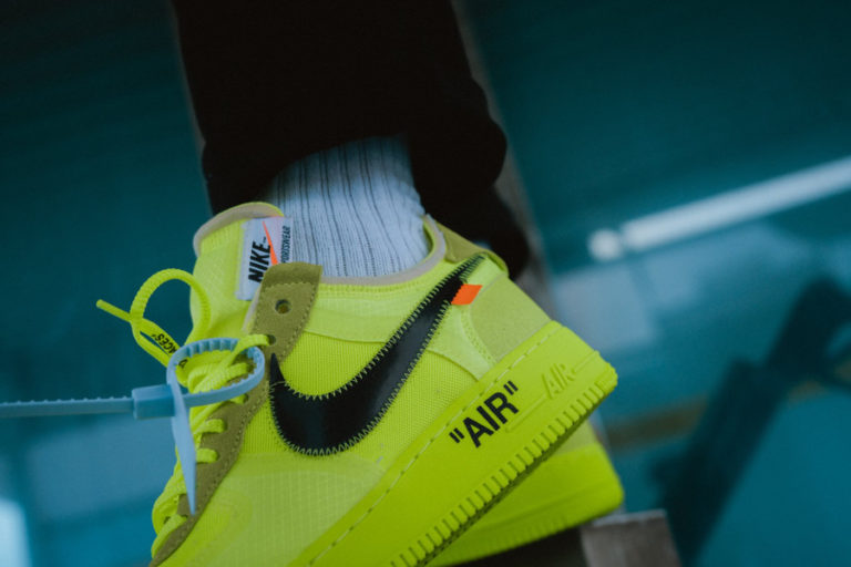 air force x off white fluo