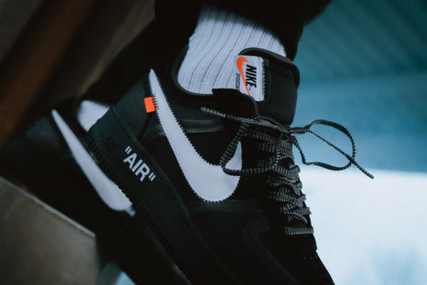 Nike Off White Air Force 1 noire Black Cone White (2)