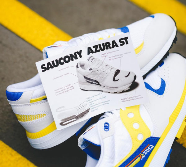 Saucony Azura ST OG blanche jaune et bleue de 88 (2)