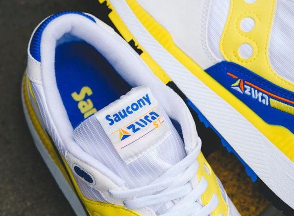 Saucony Azura ST OG blanche jaune et bleue de 88 (5)