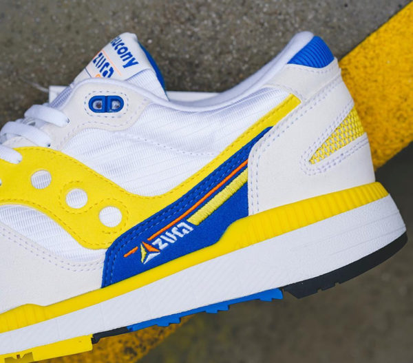 Saucony Azura ST OG blanche jaune et bleue de 88 (7)