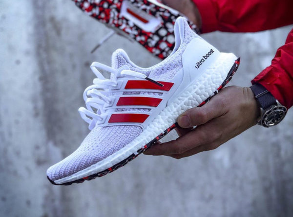 Adidas Ultra Boost 4.0 Marble 'White Active Red' (couv)