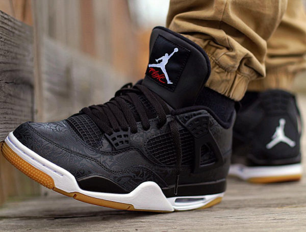 jordan 4 black laser gum