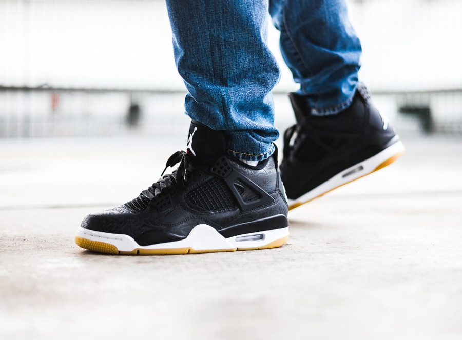 jordan 4 black laser gum