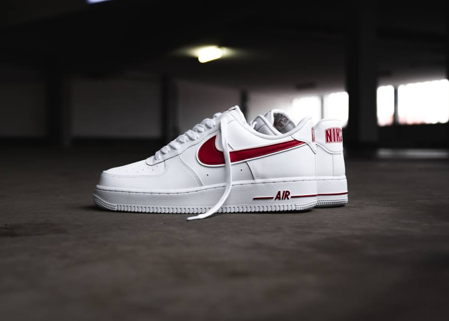 Nike Air Force 1 '07 3 Low 'White Gym Red' (homme)