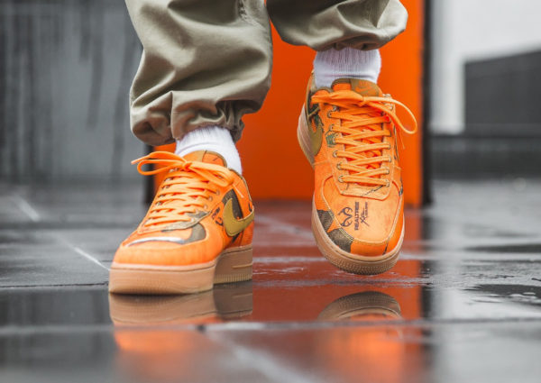 orange camo air force ones