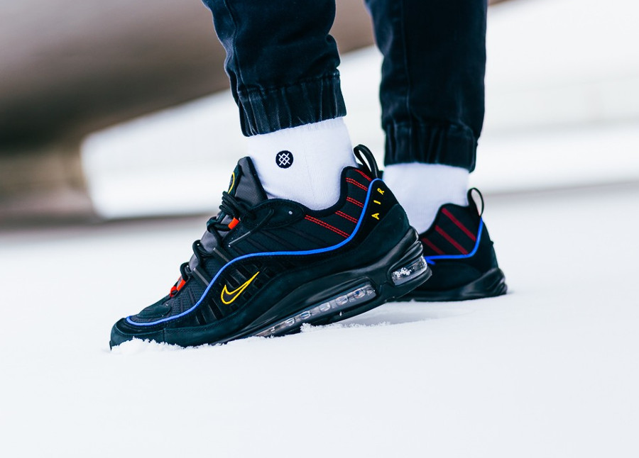 nike air max 98 black amarillo