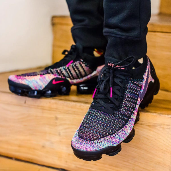 Nike Air Vapormax Flyknit 2.0 Multicolor Black Racer Pink