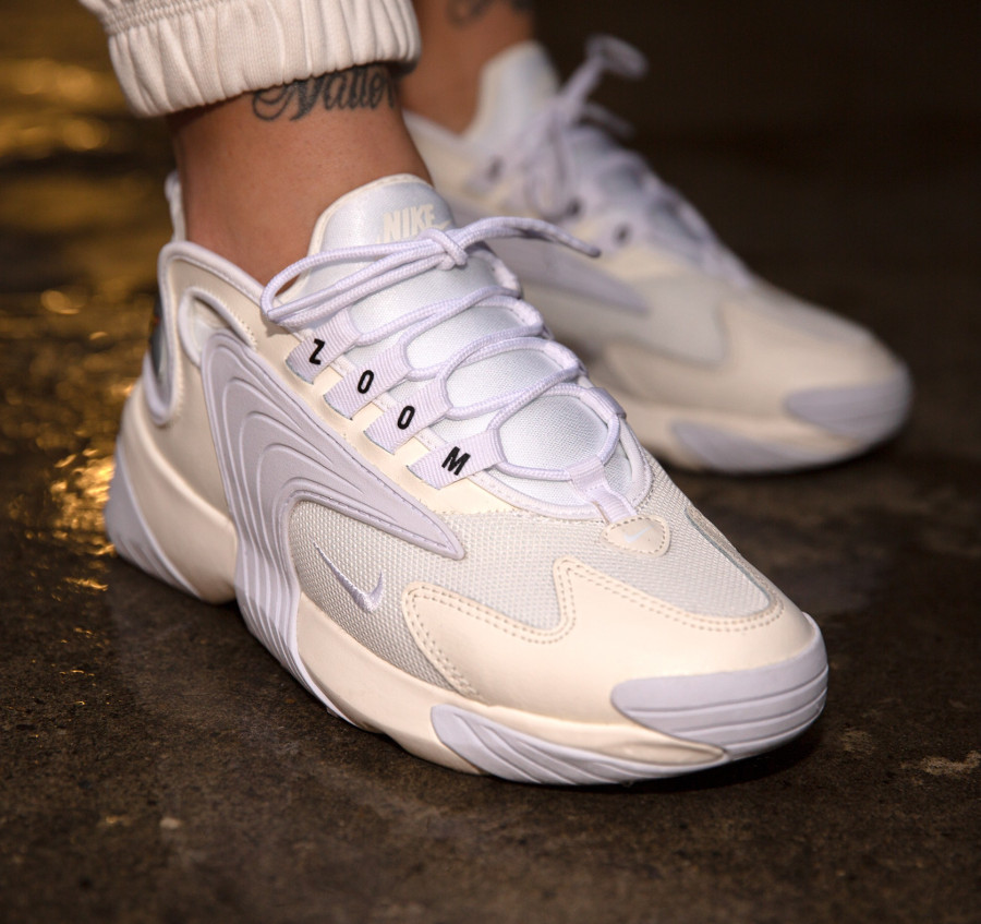 nike zoom 2k white on feet