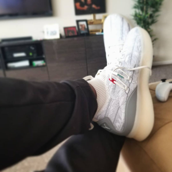 Avis Puma Clyde Court Disrupt Peace on Earth Vaporous Gray