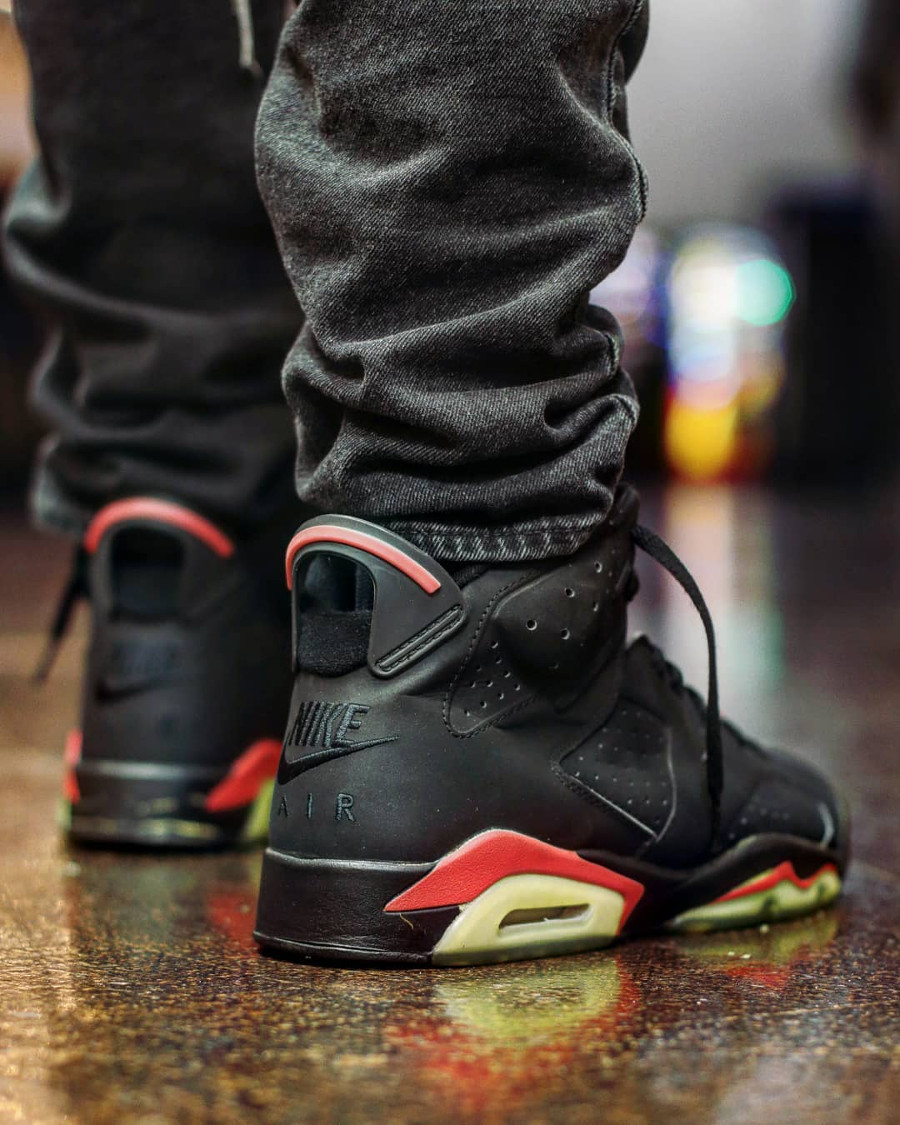 jordan 6 retro femme noir et rouge