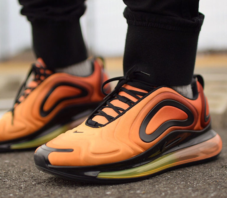 nike air max 720 orange black