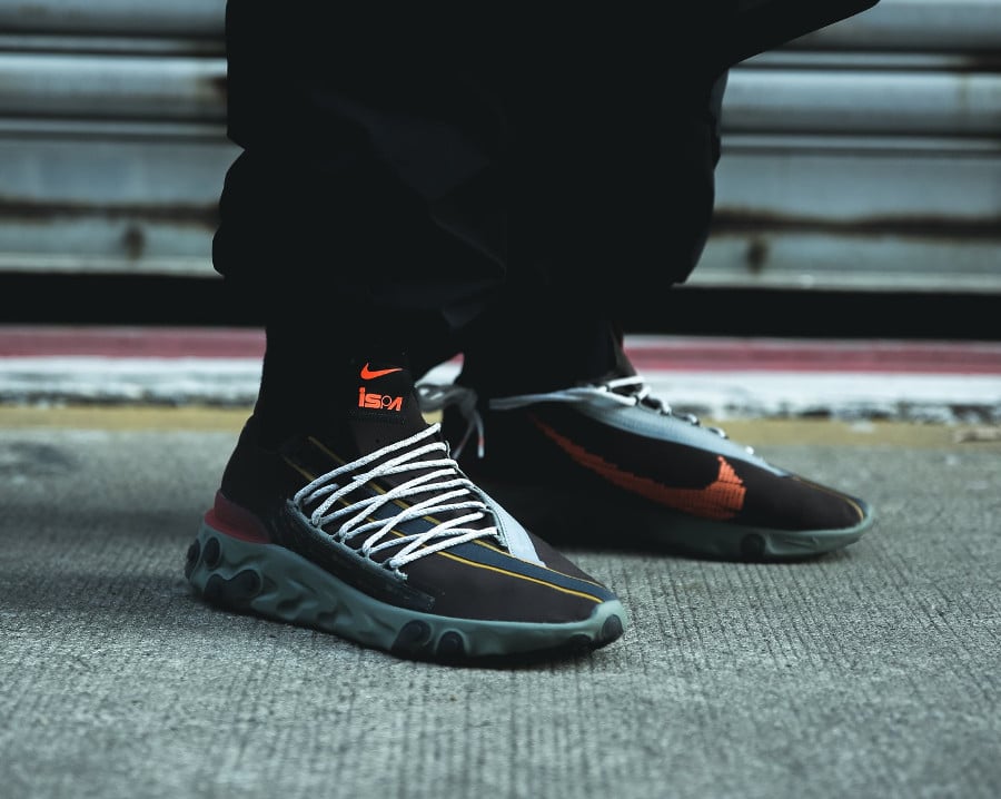 nike ispa react low velvet brown