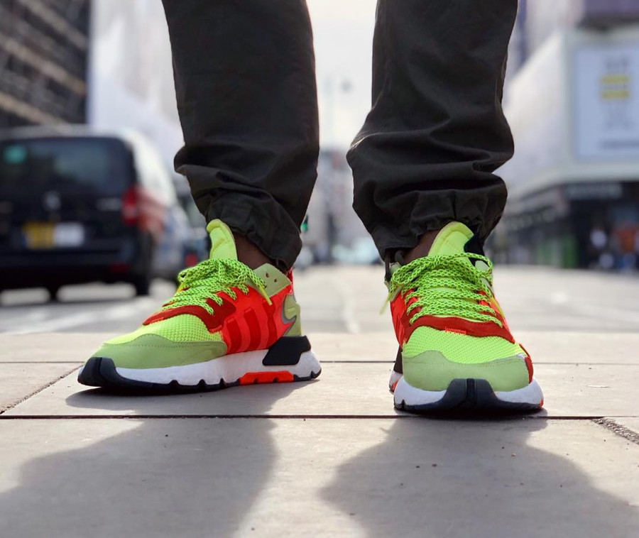 adidas nite jogger jaune fluo