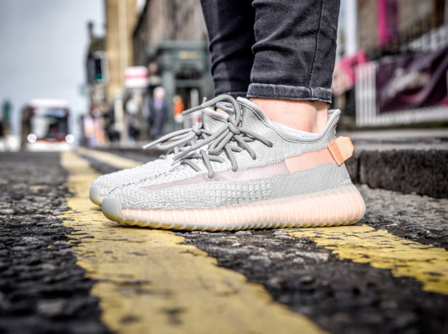 yeezy 350 true form on feet