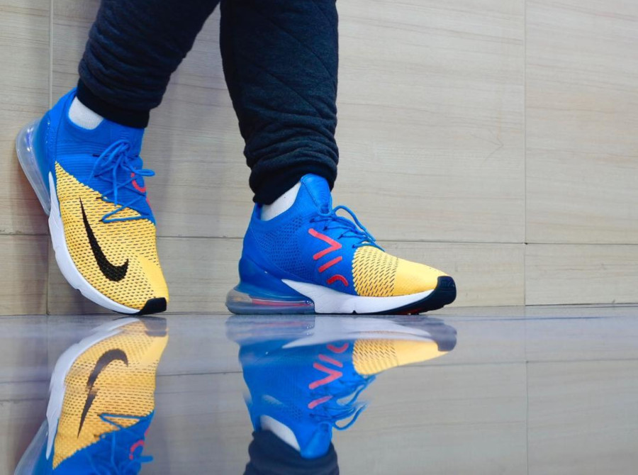 Nike air max on sale 270 flyknit femme jaune