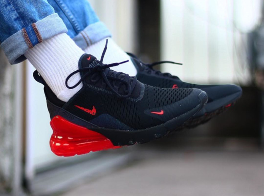 nike air max 270 reflective black red