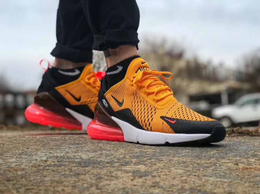 Nike Air Max 270 University Gold Hot Punch Orange Tiger - @kicks_rmiller