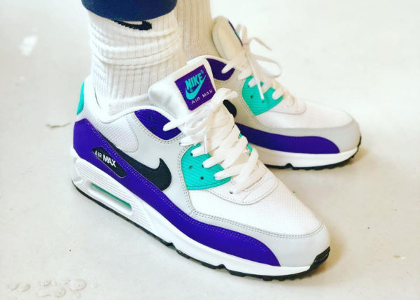 air max 90 grape on feet