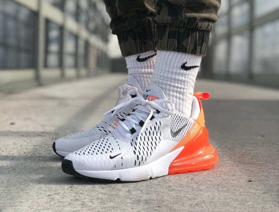 Nike air max 270 blanche et orange hotsell