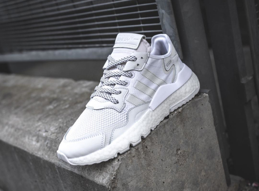 adidas nite jogger femme blanche