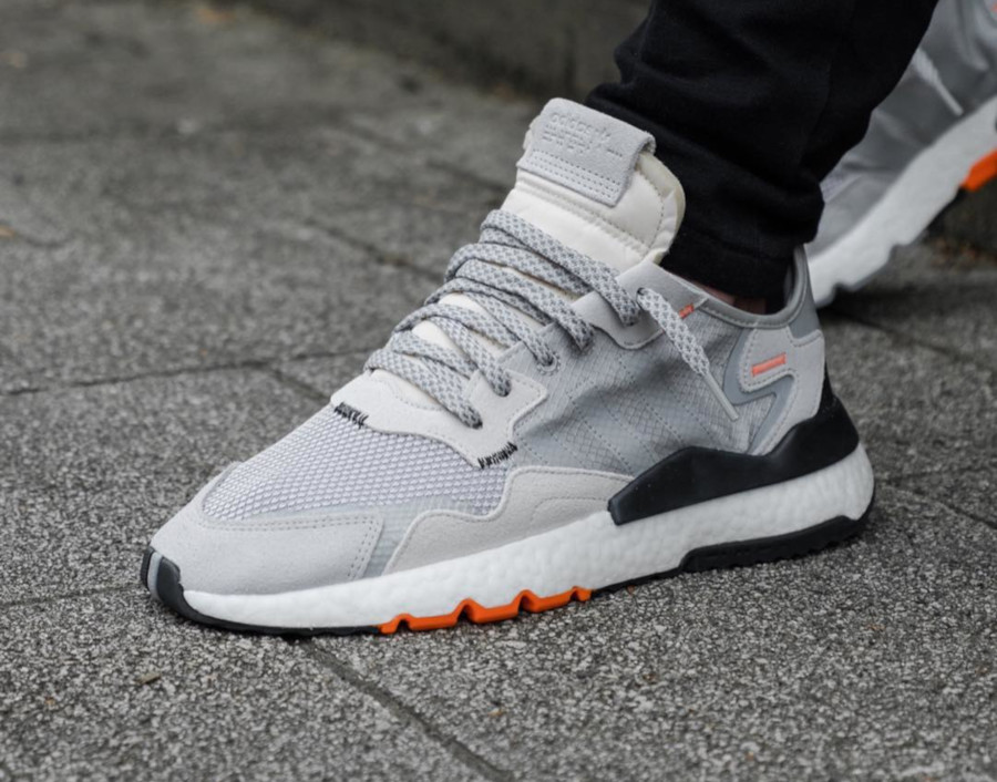 adidas nite jogger gris orange