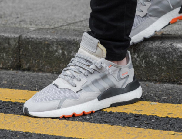 Adidas Nite Jogger grise noire et orange (3)