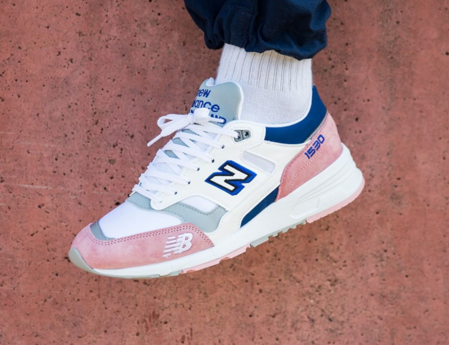 new balance blanche bleu rose