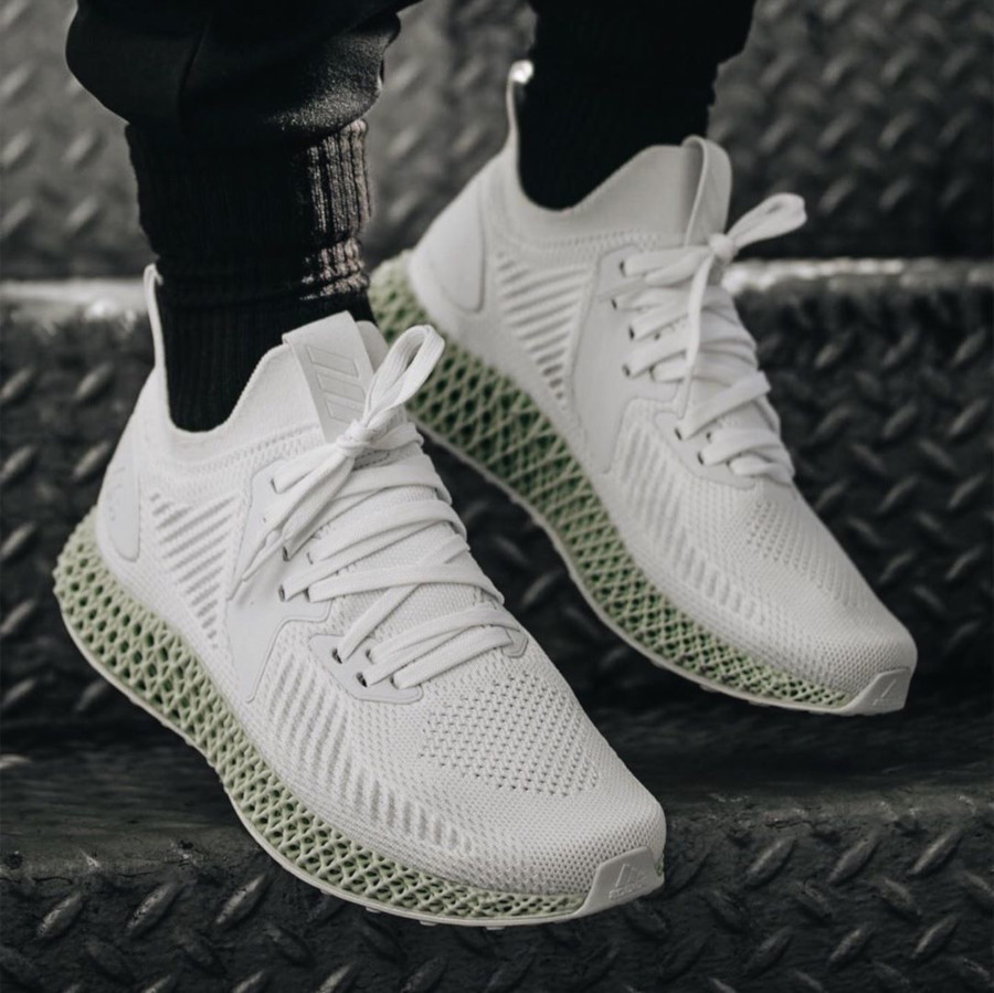 adidas alphaedge 4d white on feet