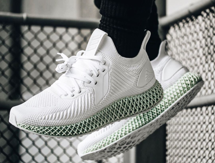 adidas alphaedge 4d white on feet