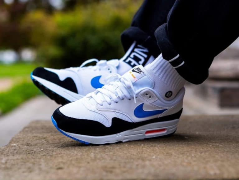 nike air max 1 white blue orange