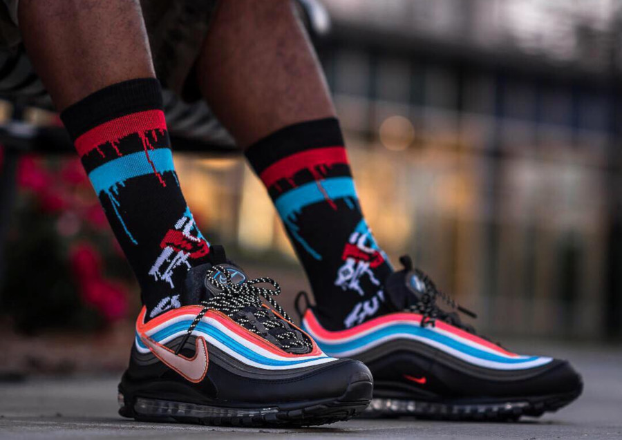 air max 97 neon seoul on feet