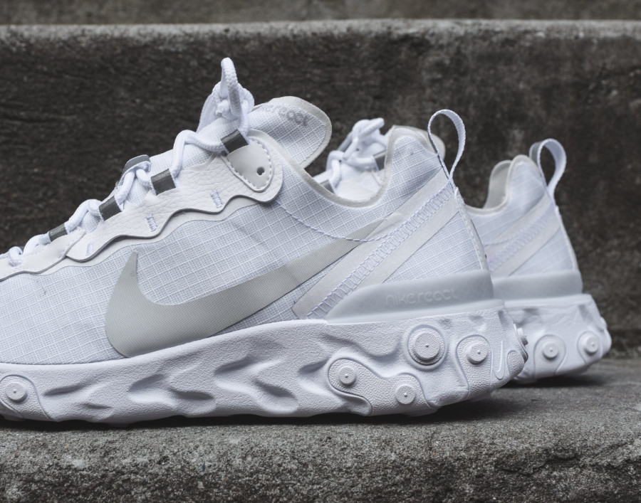 nike react element 55 triple white