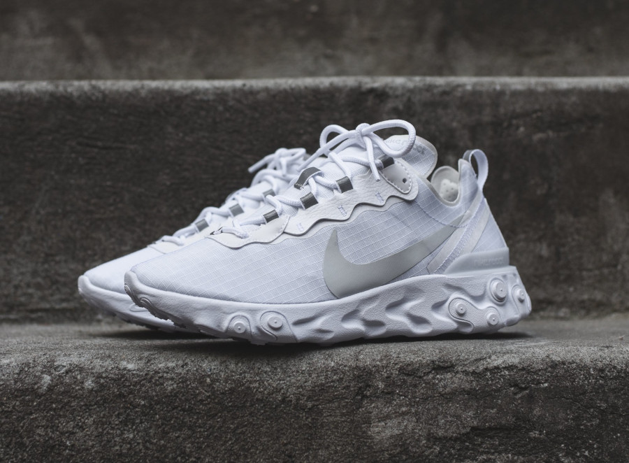 nike react element 55 triple white