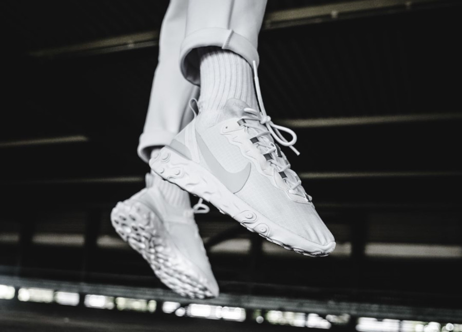Nike React Element 55 SE blanche White Platinum (1)