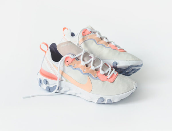 Nike Wmns React Element 55 Pale Pink Washed Coral Oxygen Purple (2)