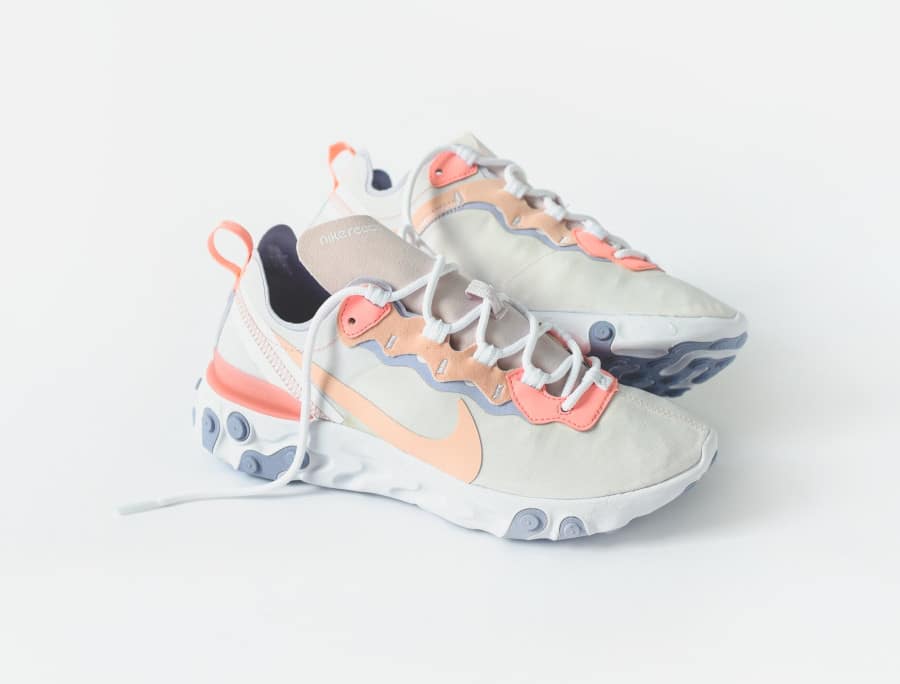 nike react element 55 pink and green