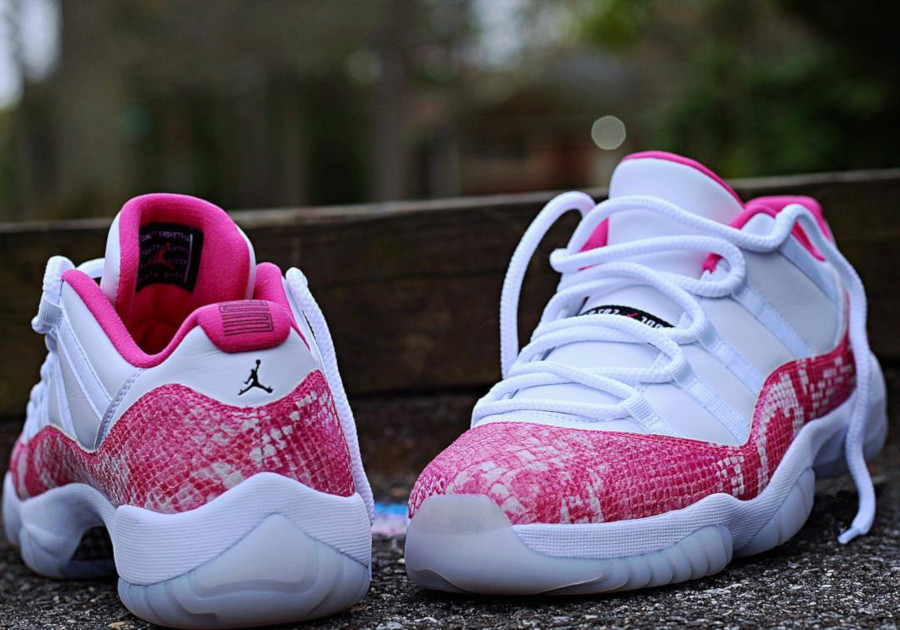 jordan 11 high pink snakeskin