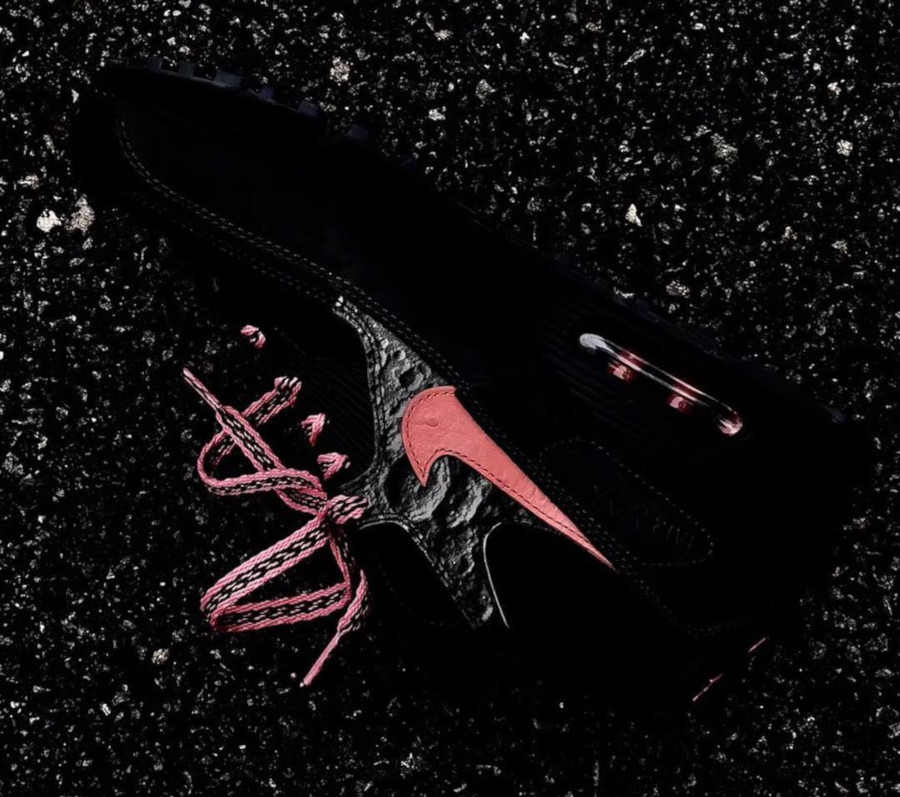 Nike Air Max 90 Premium noire et rose corail (1)