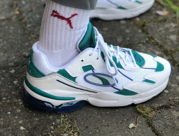 Puma Cell Ultra blanche et vert turquoise (2)