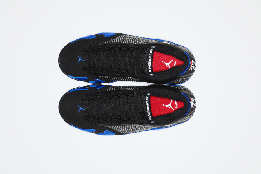 Supreme x Air Jordan XIV noire et bleue (4)