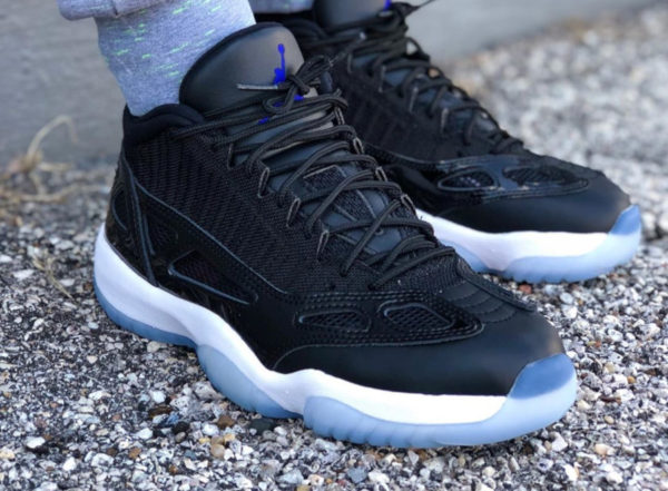 space jam 11s on feet