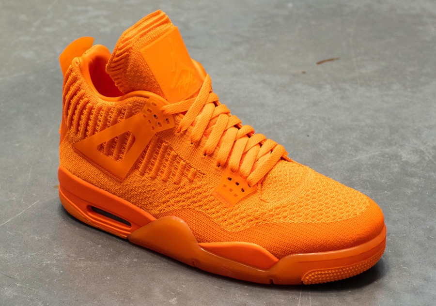 retro 4 flyknit orange