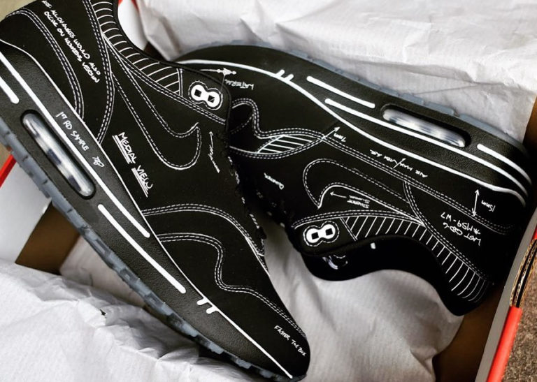 nike air max 1 schematic black