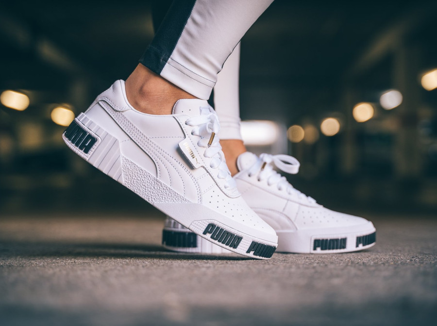 puma cali blanche noir femme