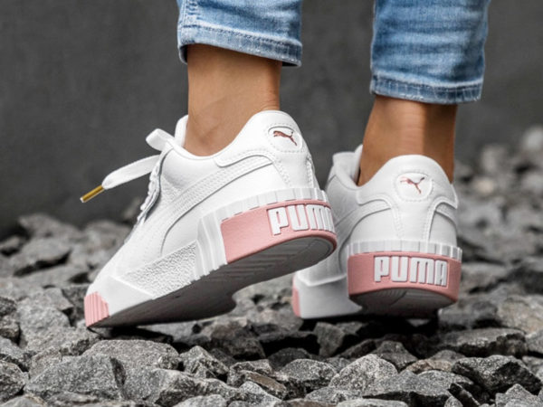 puma cali rose et blanche